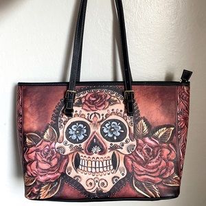 Sugar skull tote
